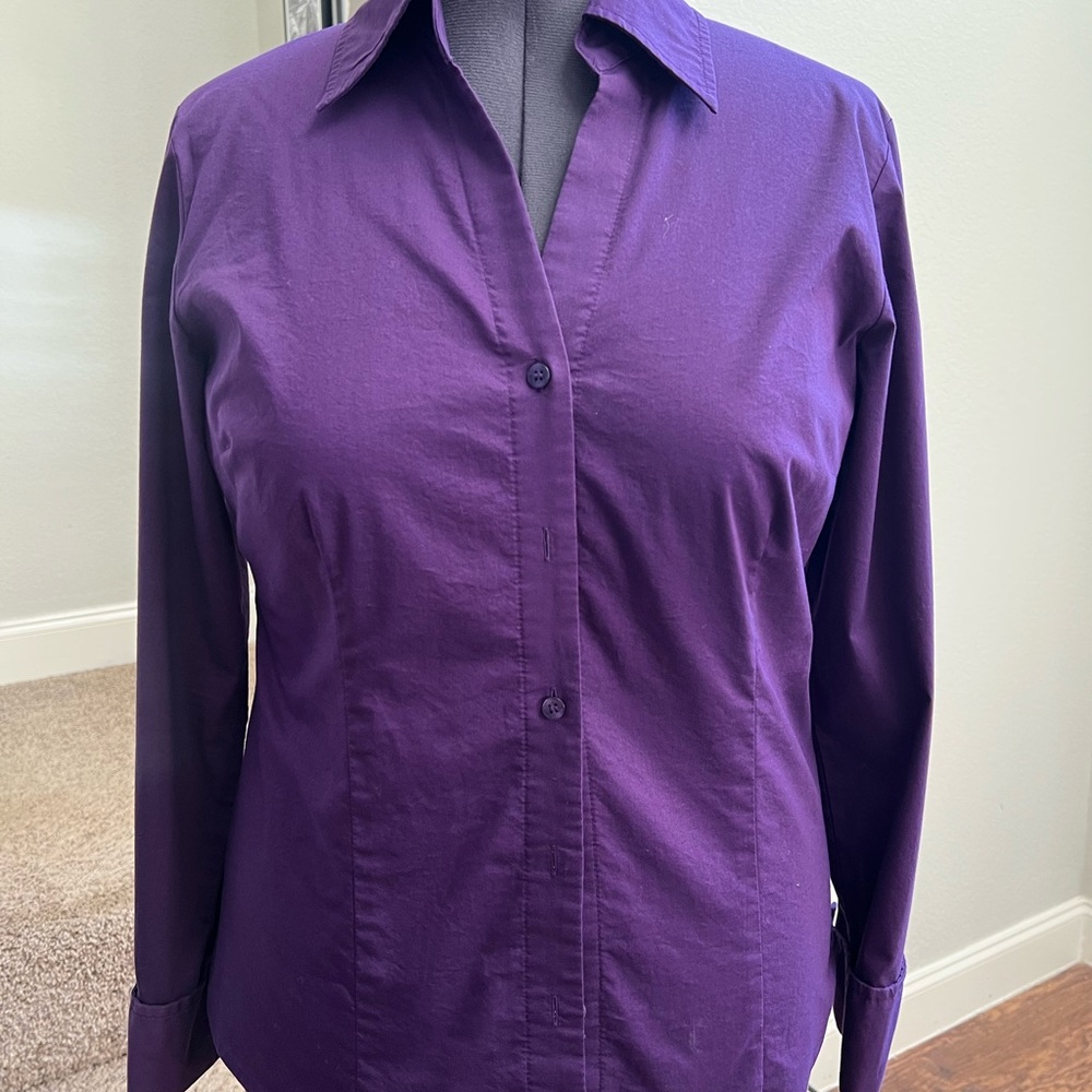 Worthington Deep Purple Button Down Shirt